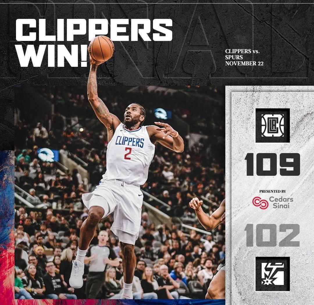 快船再胜骑士，取得四连胜